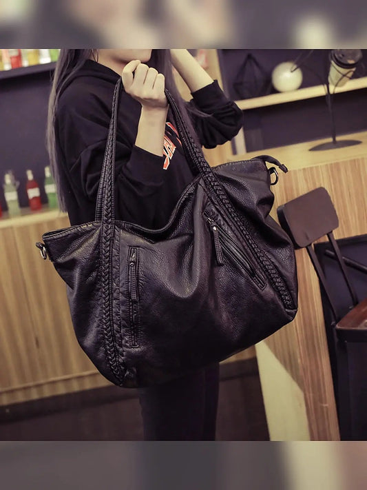 Women's Large Soft Leather Hobo Shoulder Bag