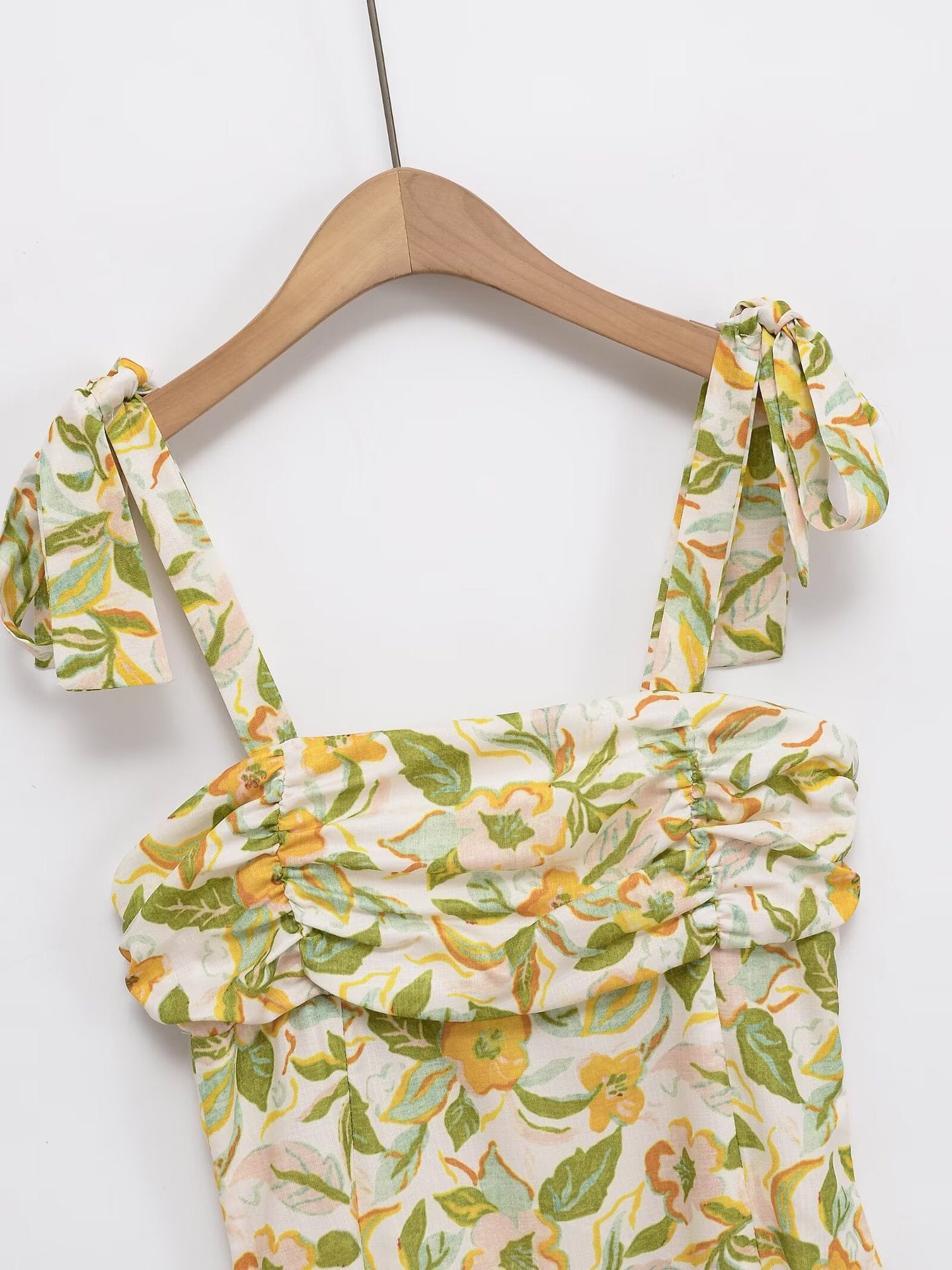 Women's Floral Tie-Strap Mini Dress