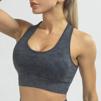 Women's Honeycomb Mesh Seamless Sports Bra