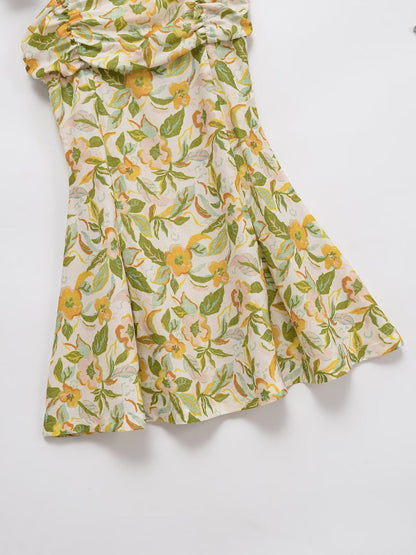 Women's Floral Tie-Strap Mini Dress