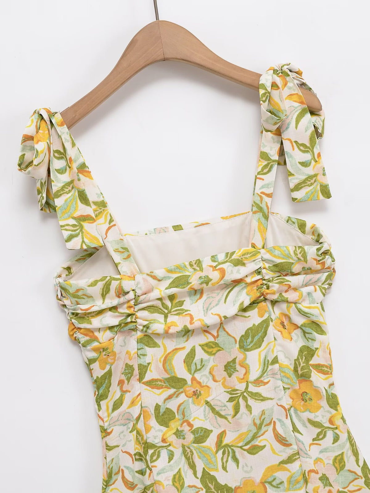Women's Floral Tie-Strap Mini Dress