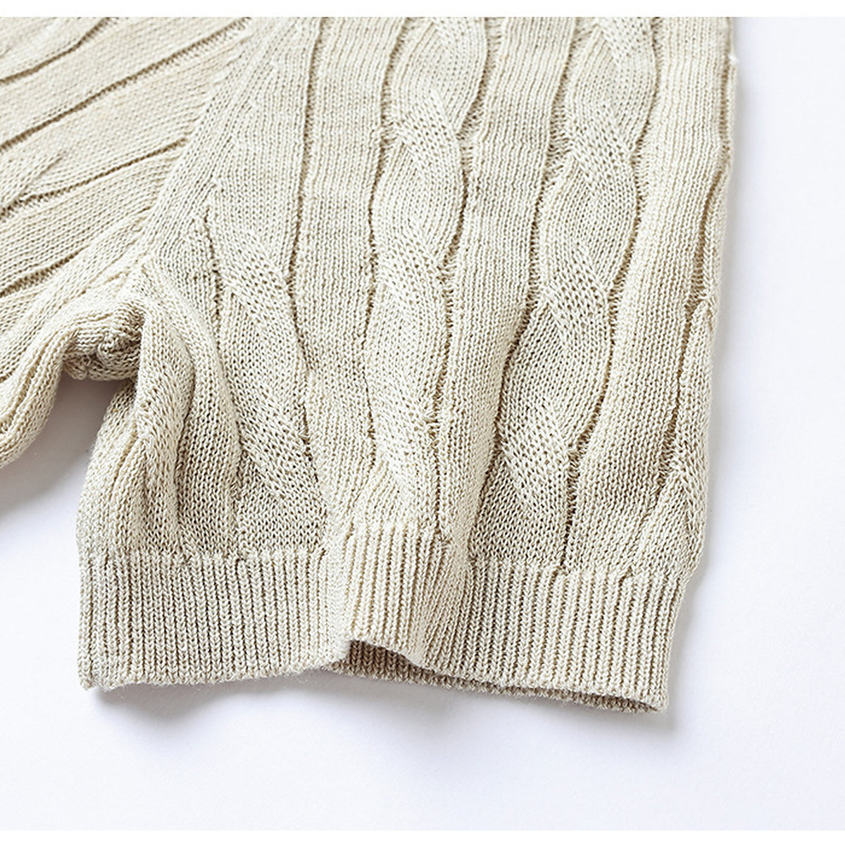 Women's Linen Blend Knit Polo Top