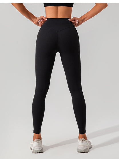 Ribbed High-Waist Pocket Leggings - Yoga & Gym Pants