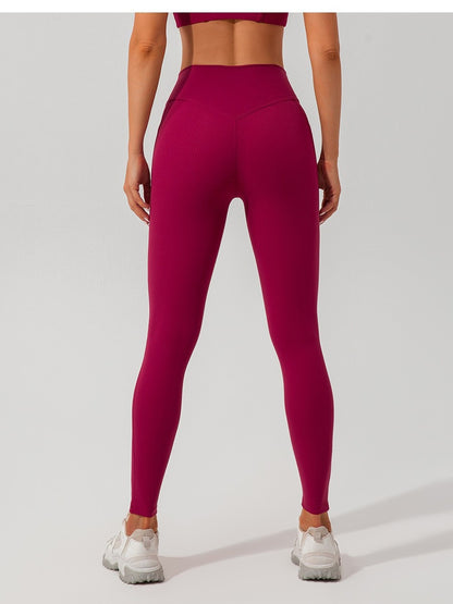 Ribbed High-Waist Pocket Leggings - Yoga & Gym Pants