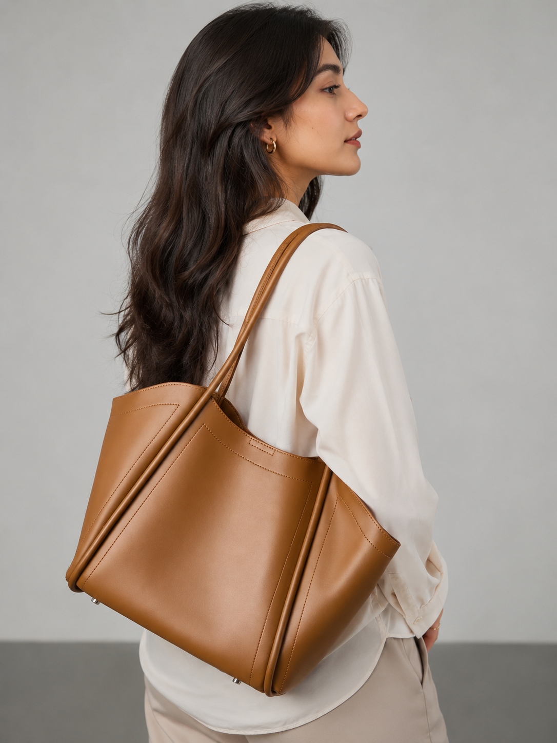 Premium Women's Luxe Leather Tote Bag