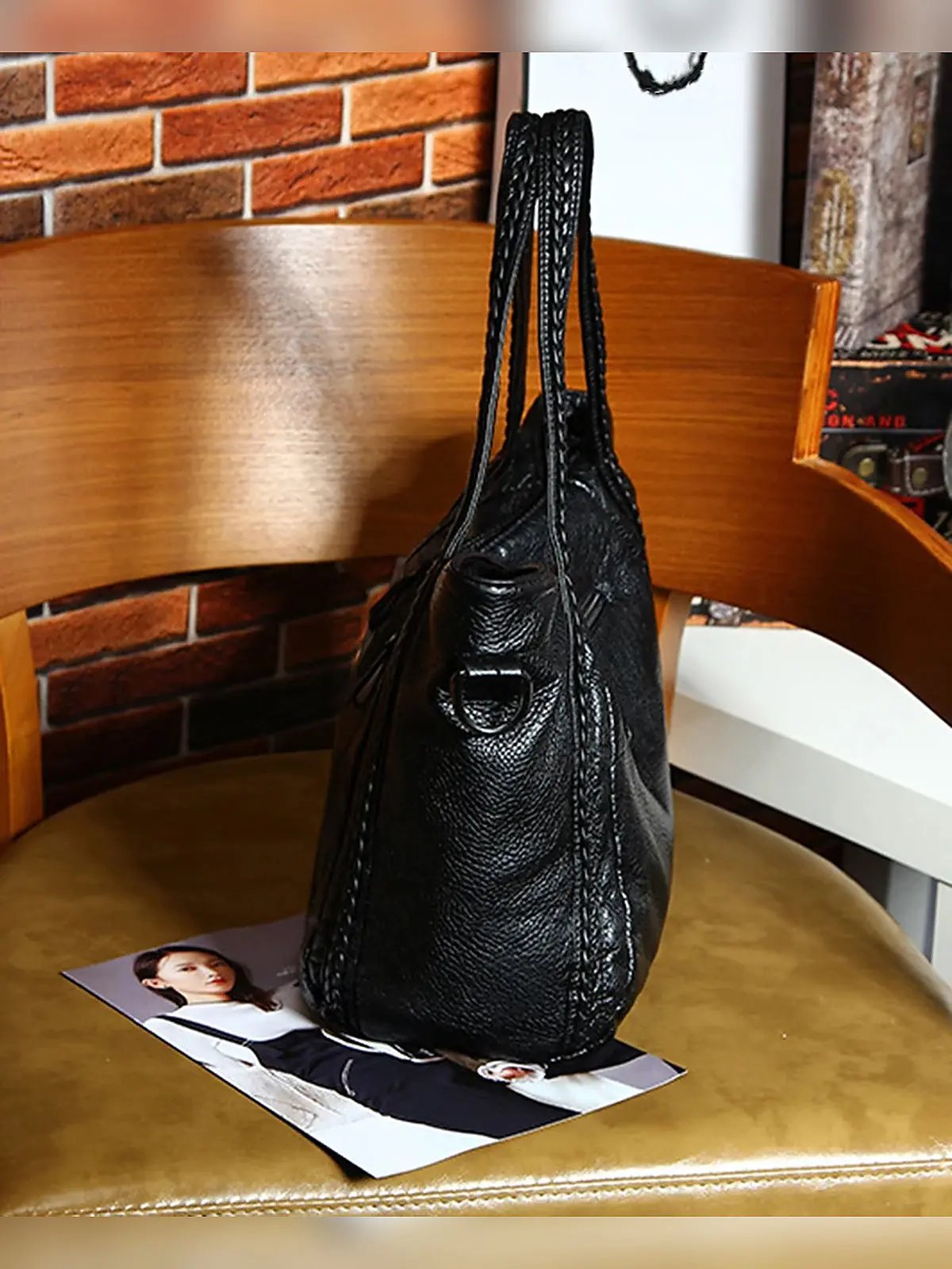 Women's Large Soft Leather Hobo Shoulder Bag